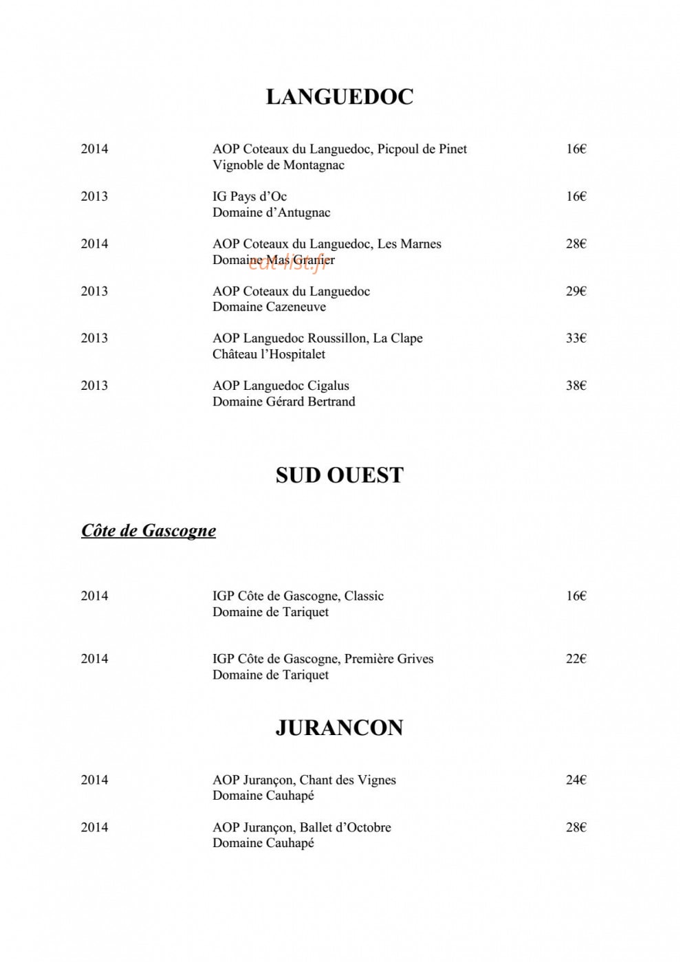 Les Jardins de l'Olympe — carte page 9