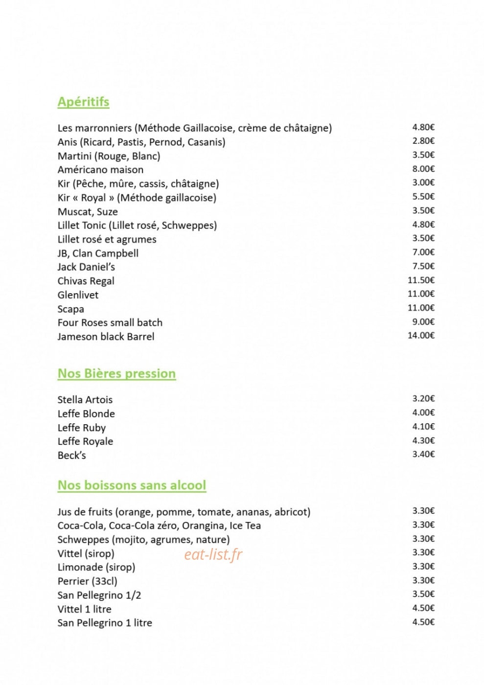 Les Marronniers — carte page 6