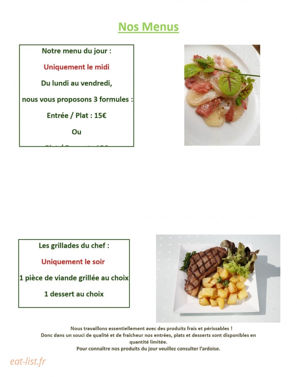 Les Marronniers — carte page 1