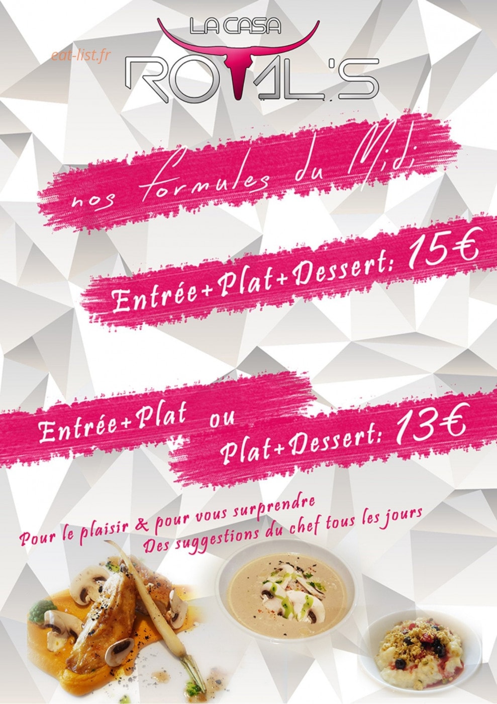 Les Menus Casa Royal's — carte page 2
