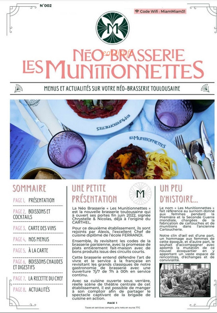 Les Munitionnettes — carte page 1