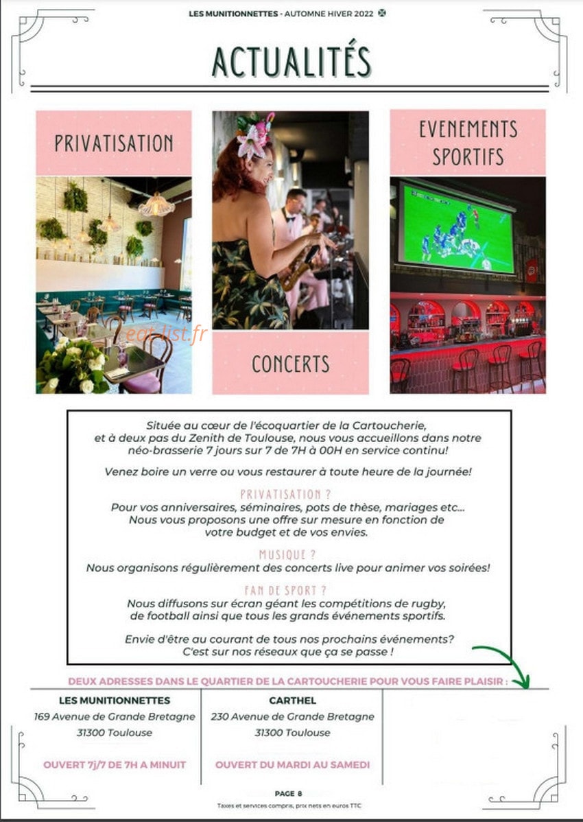 Les Munitionnettes — carte page 8