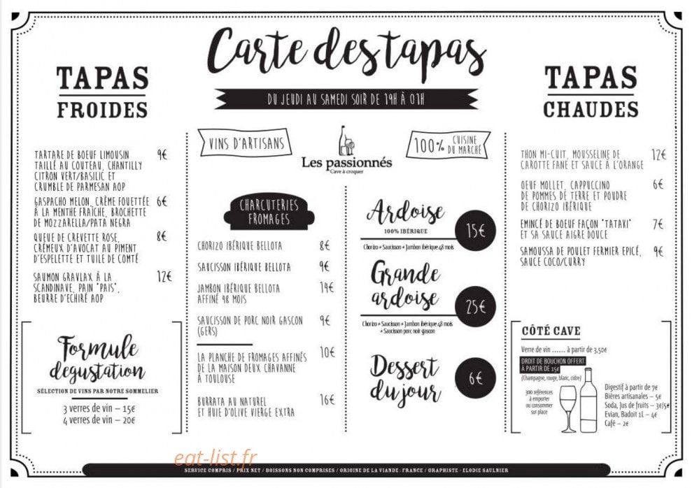 Les Passionnés — carte page 1