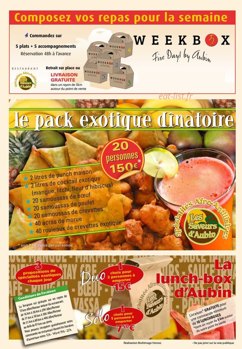 Les Saveurs D'Aubin — carte page 4