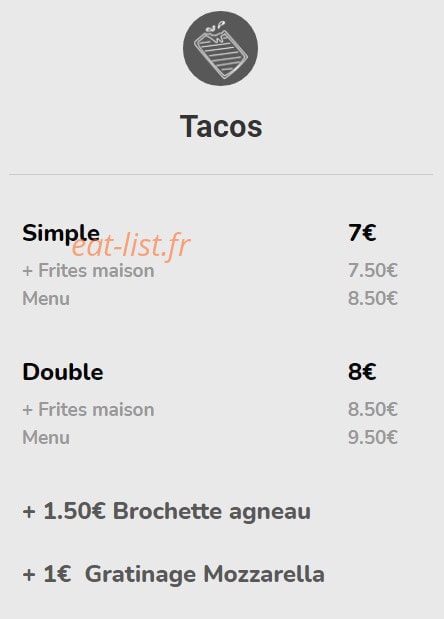 Les saveurs d'Istanbul — carte page 2