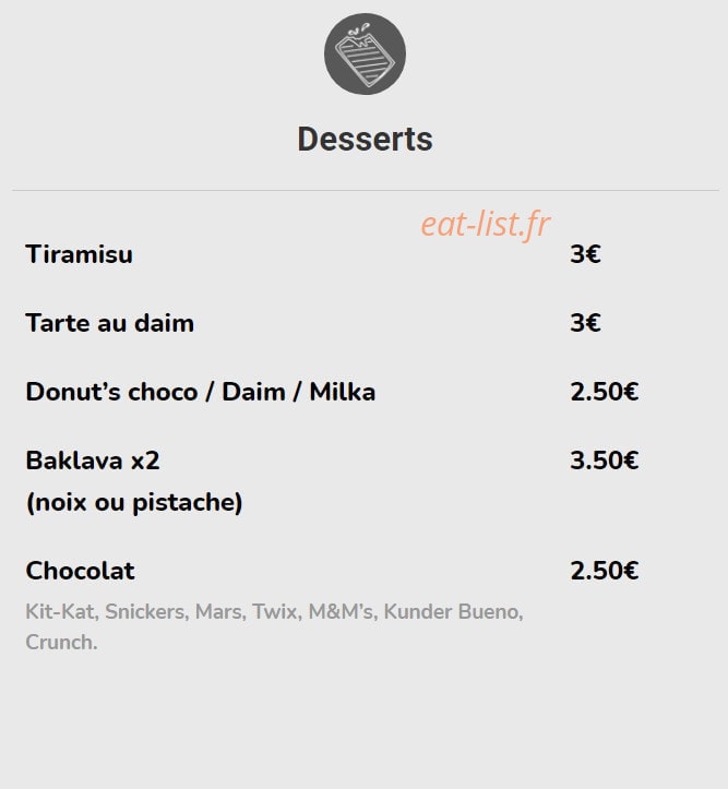 Les saveurs d'Istanbul — carte page 9