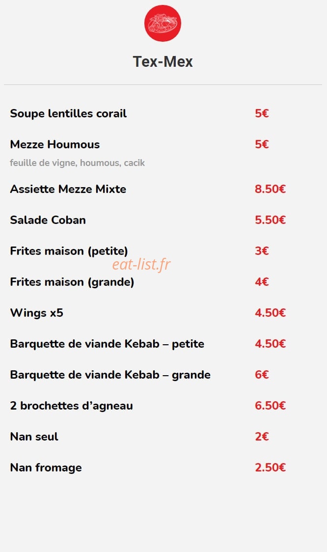 Les saveurs d'Istanbul — carte page 4