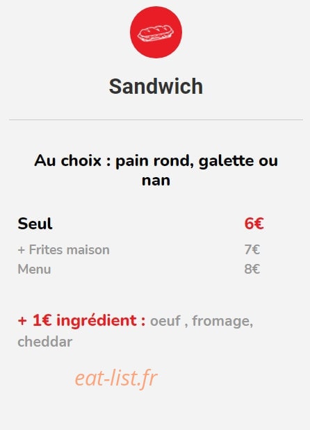 Les saveurs d'Istanbul — carte page 1