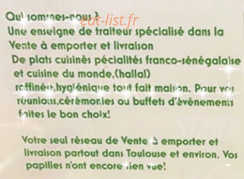 Les saveurs de fatou — carte page 4