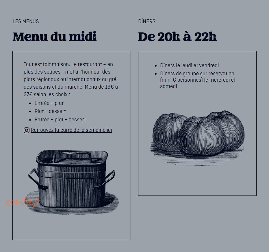 Les Trois Soupes — carte page 2