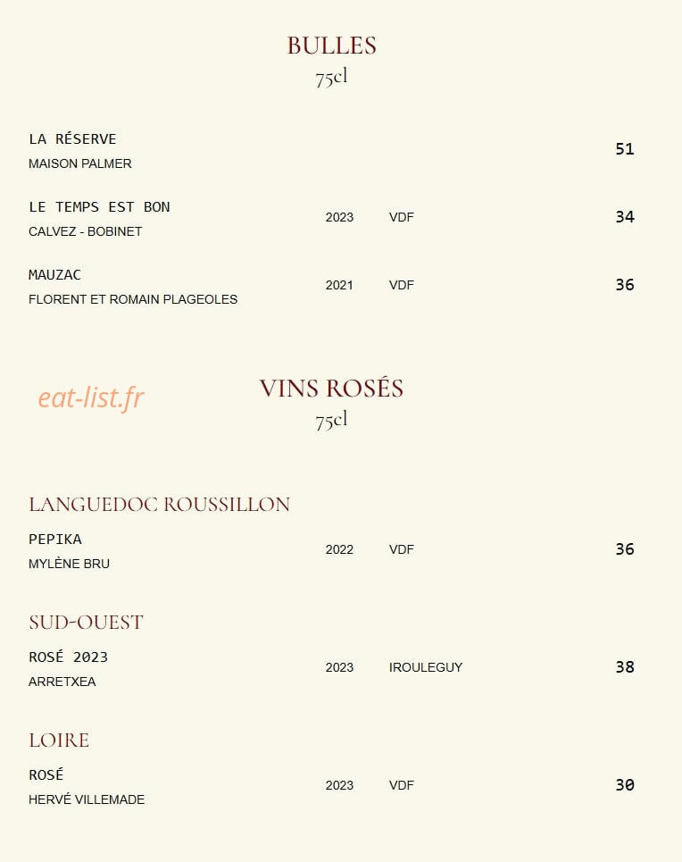 Les Volets Rouges — carte page 7