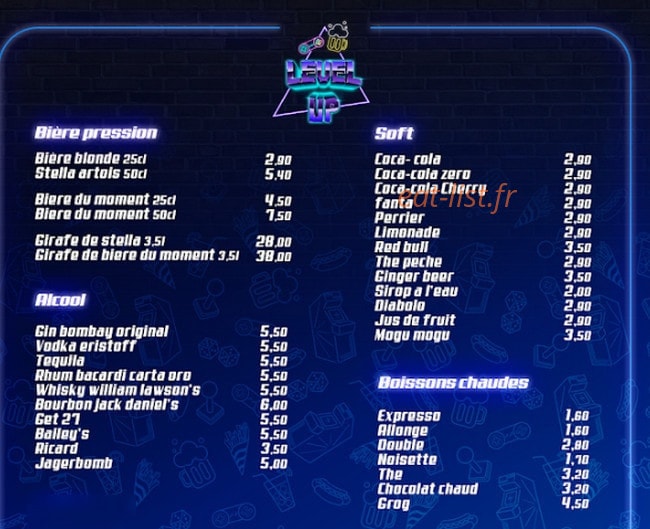 Level Up — carte page 1