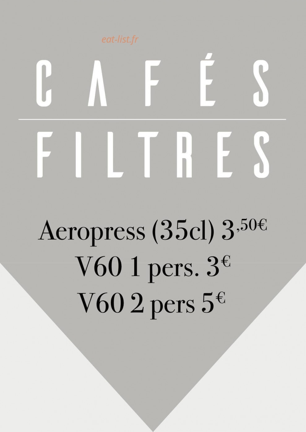 Lexington Café — carte page 1