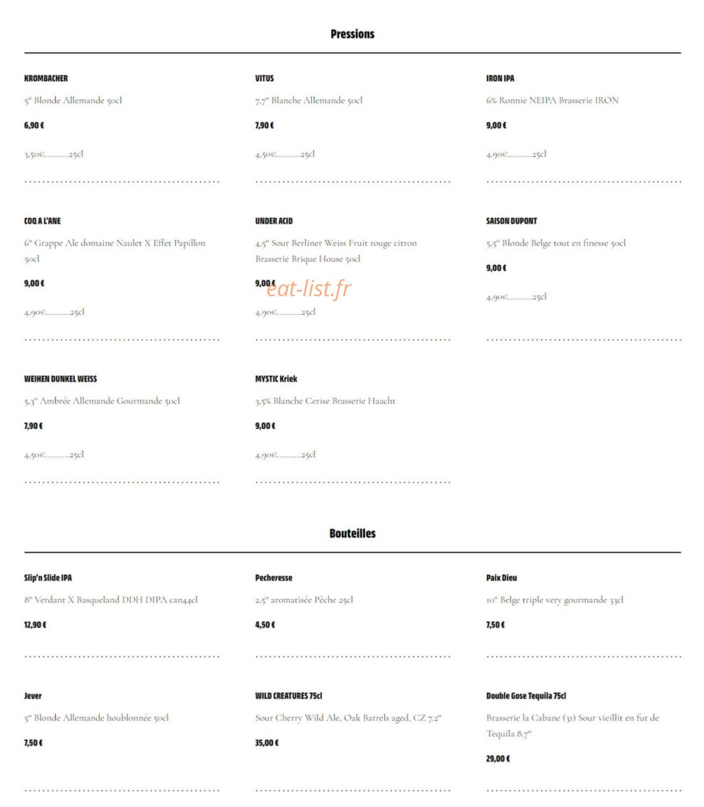 Liquides resto à boire — carte page 3