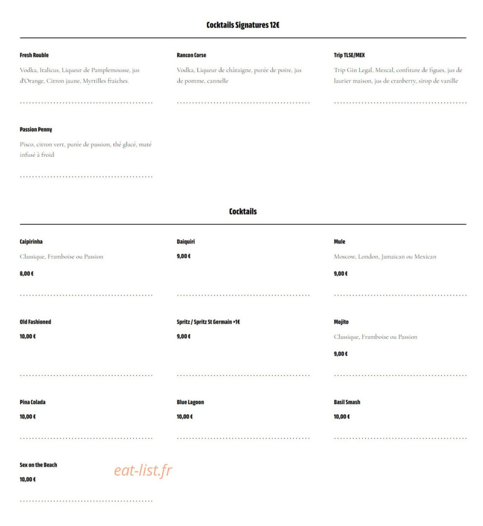 Liquides resto à boire — carte page 2