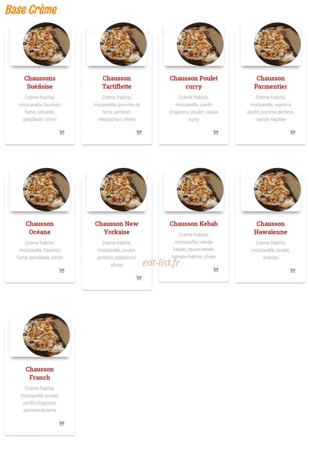 M et S Pizzeria — carte page 6