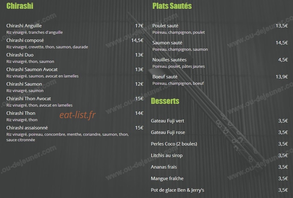 Make sushi — carte page 3