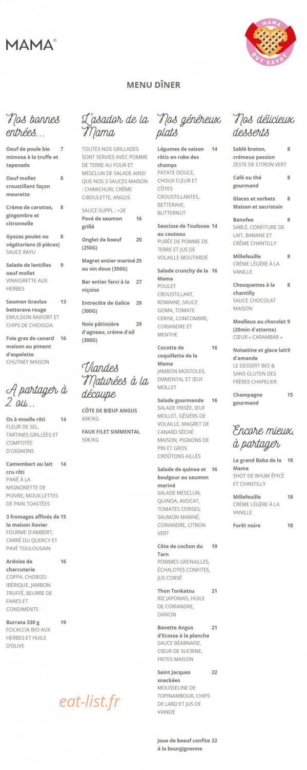 Mama Shelter — carte page 2