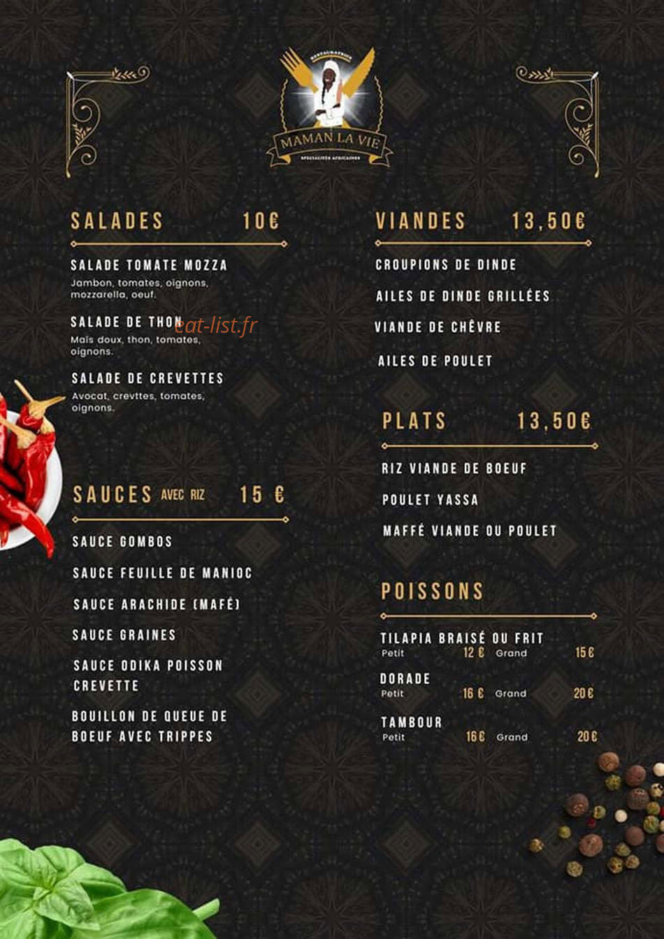 Maman La Vie — carte page 2