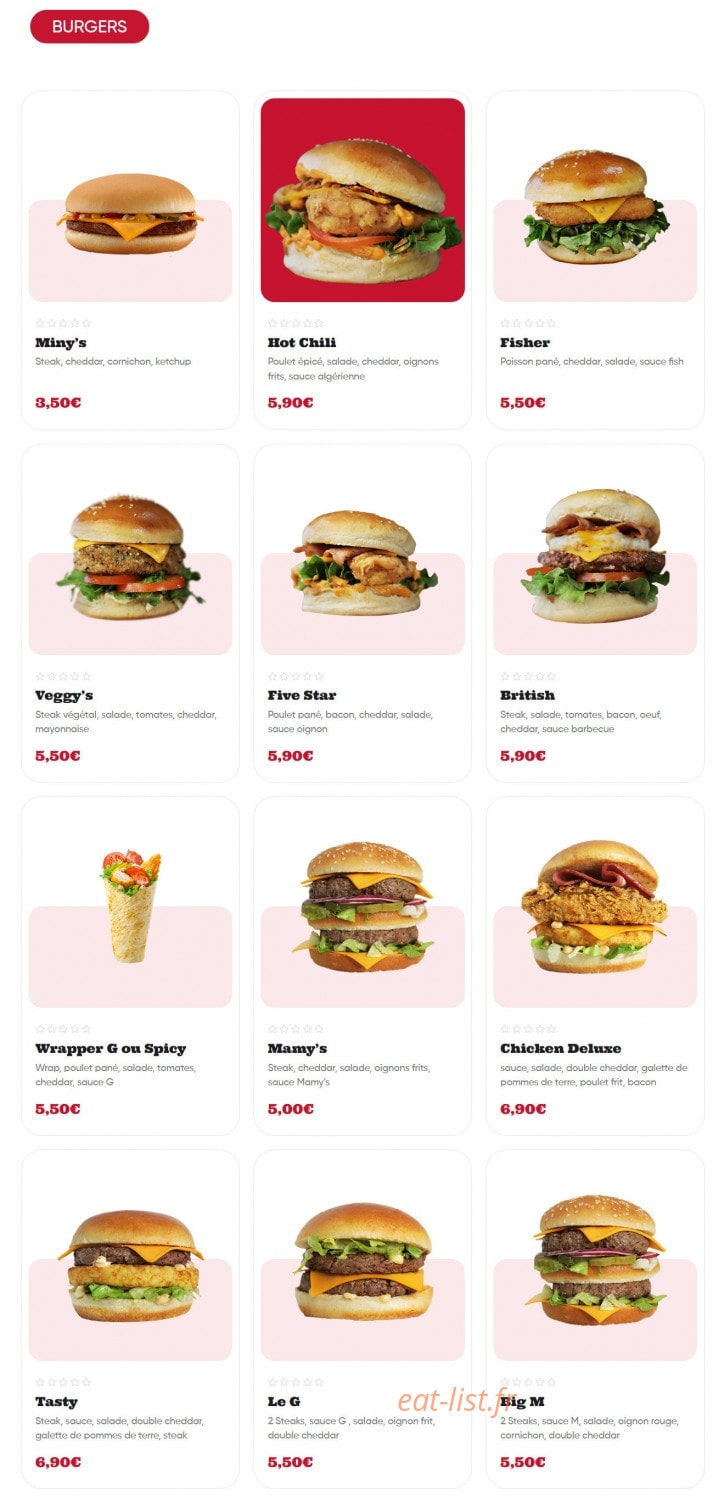 Mamy's — carte page 1