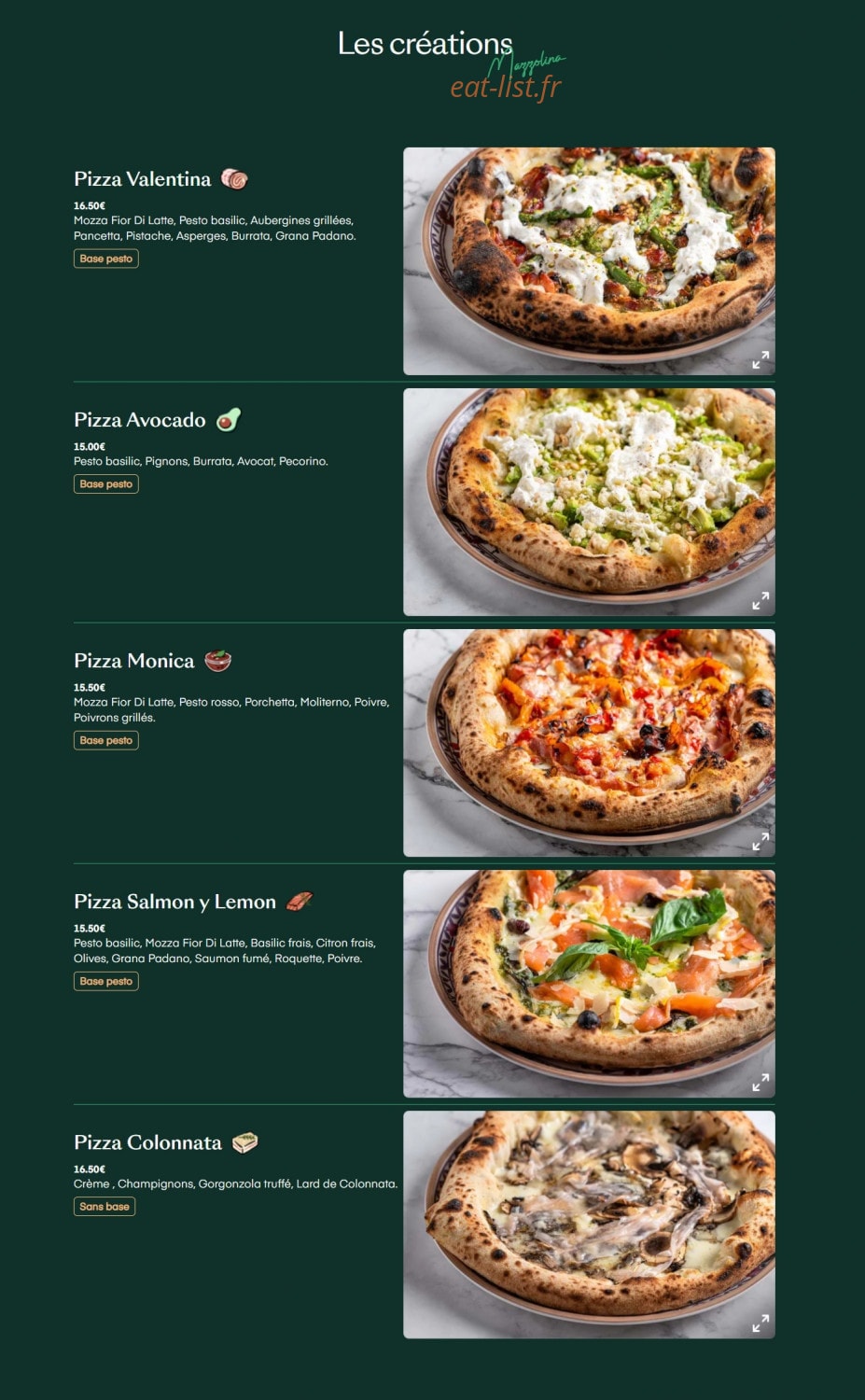Mazzolina — carte page 1
