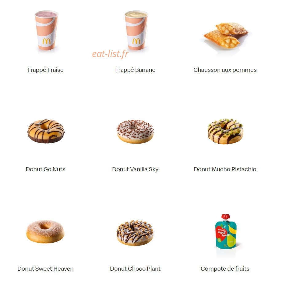 Mc Donald's — carte page 19