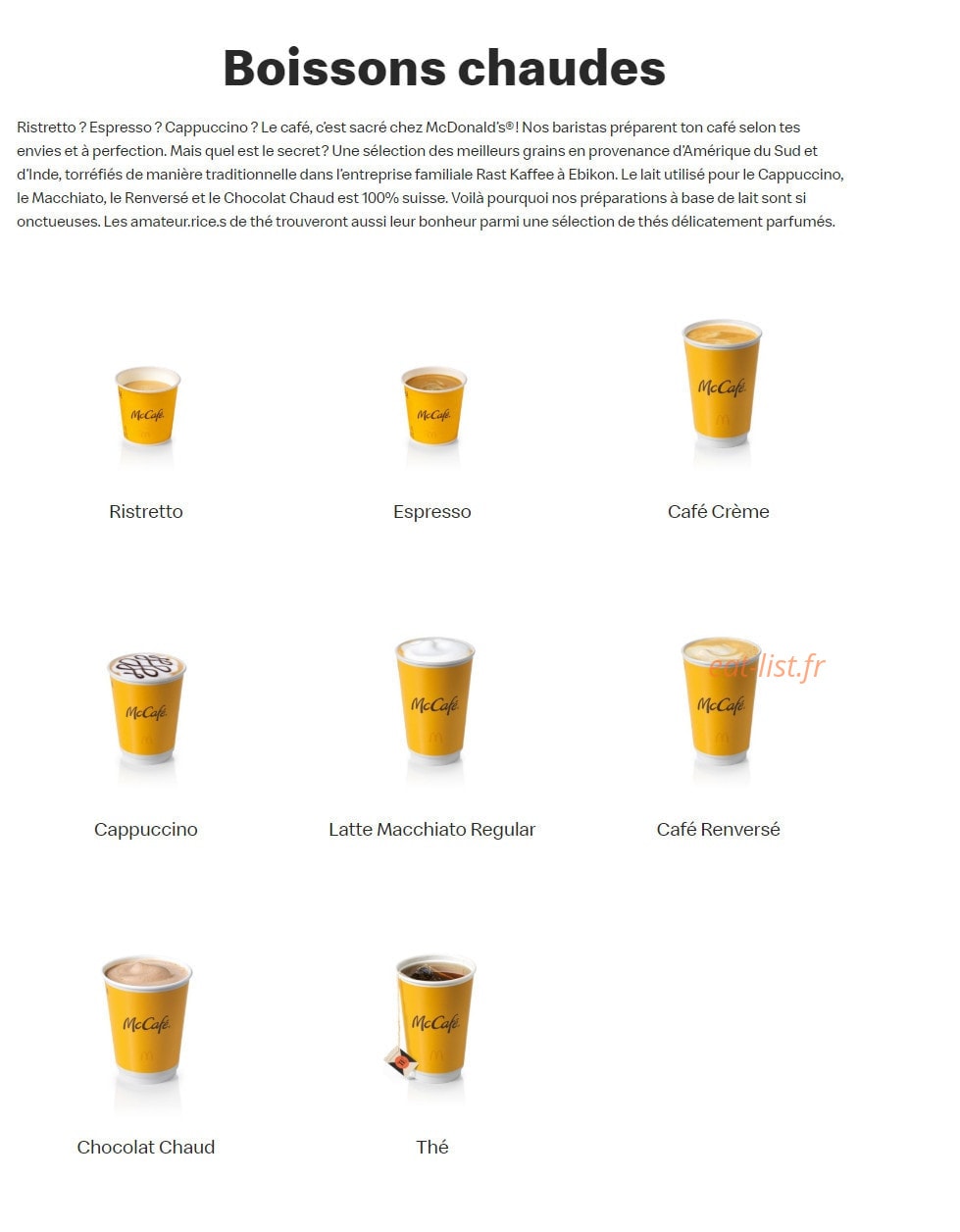 Mc Donald's — carte page 17