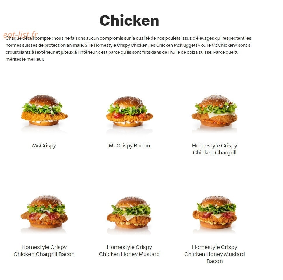 Mc Donald's — carte page 4