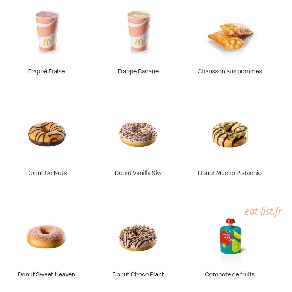 Mc Donald's — carte page 19