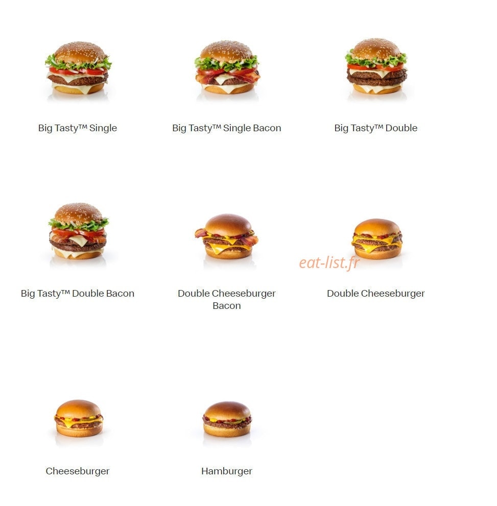 Mc Donald's — carte page 3
