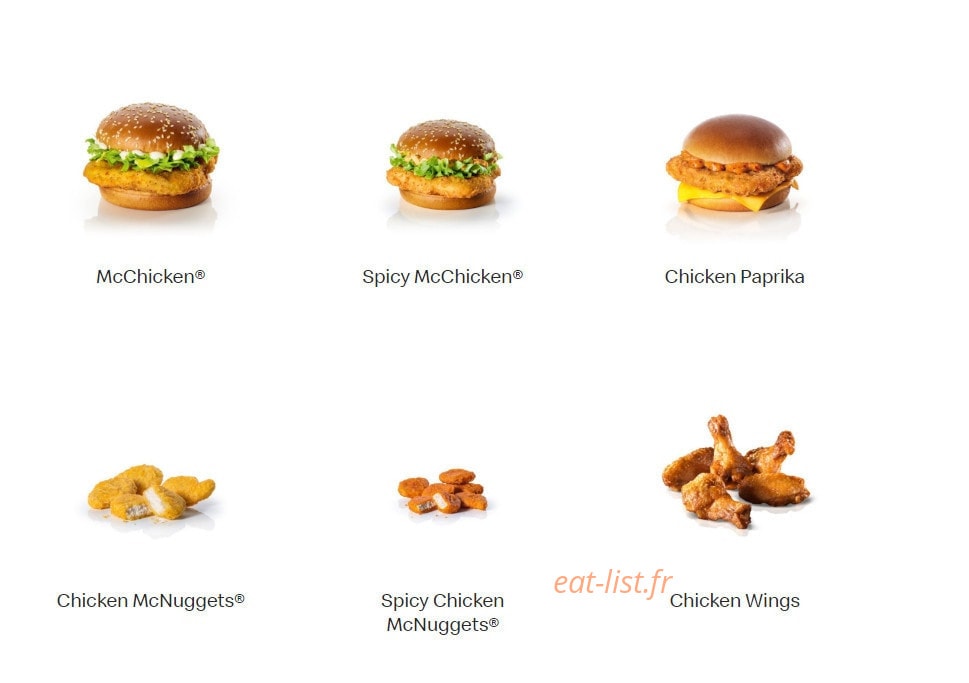 Mc Donald's — carte page 5