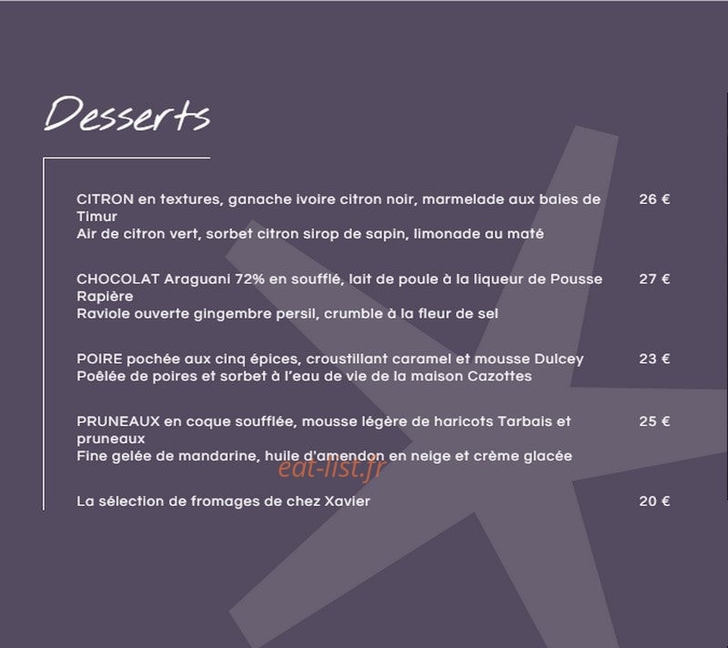 Michel Sarran — carte page 7