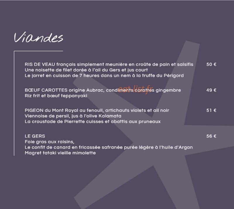 Michel Sarran — carte page 6