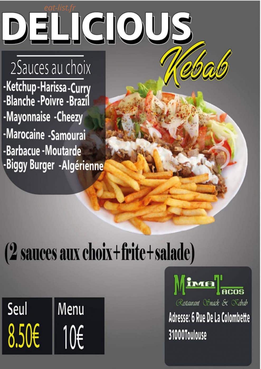 Mima Tacos — carte page 1