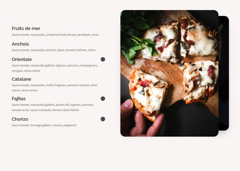 Mom's Pizza — carte page 3