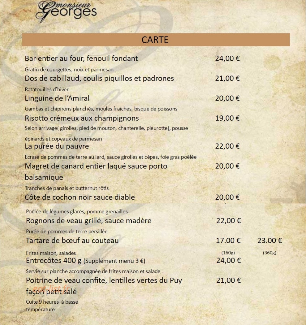 Monsieur Georges — carte page 3