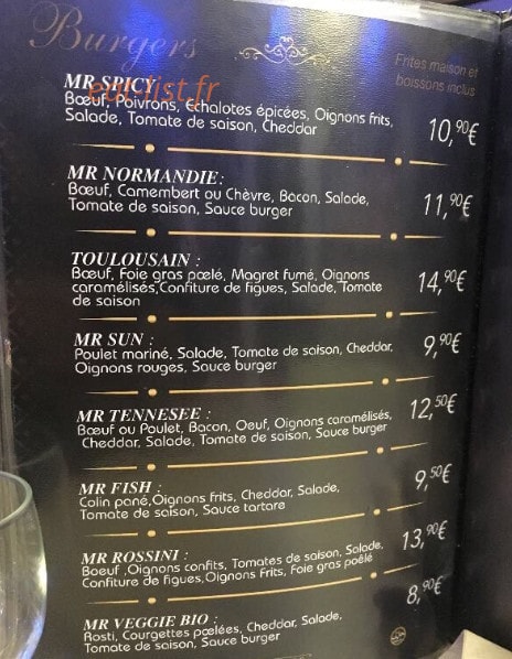Mr&Miss Burger — carte page 2