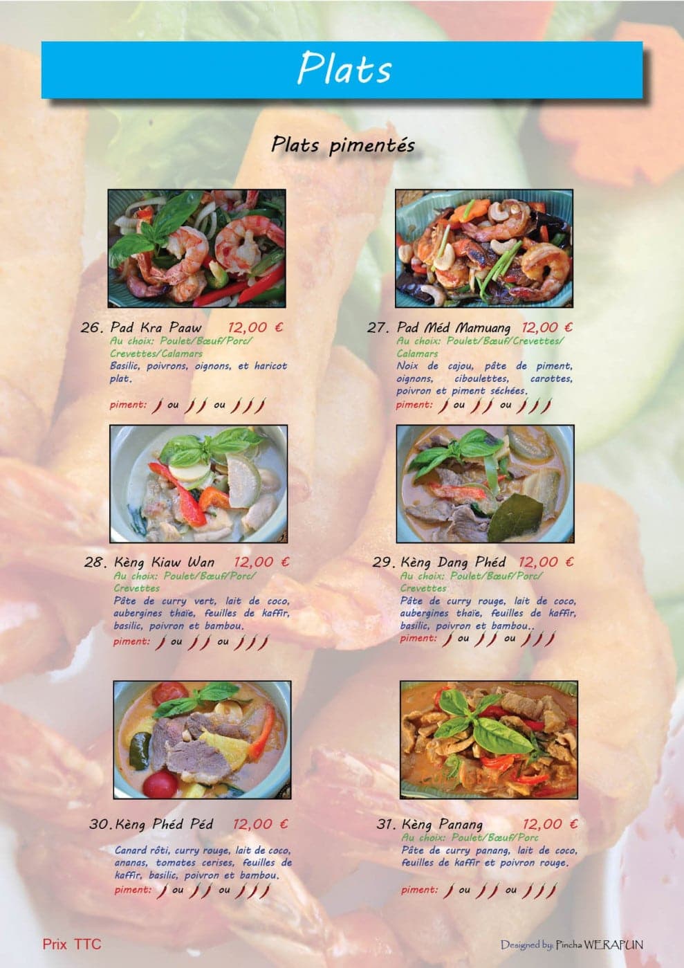 Muang Thai — carte page 4