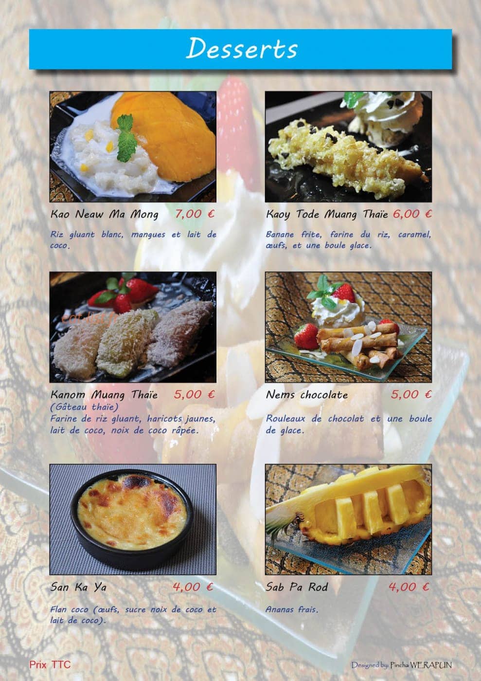 Muang Thai — carte page 6