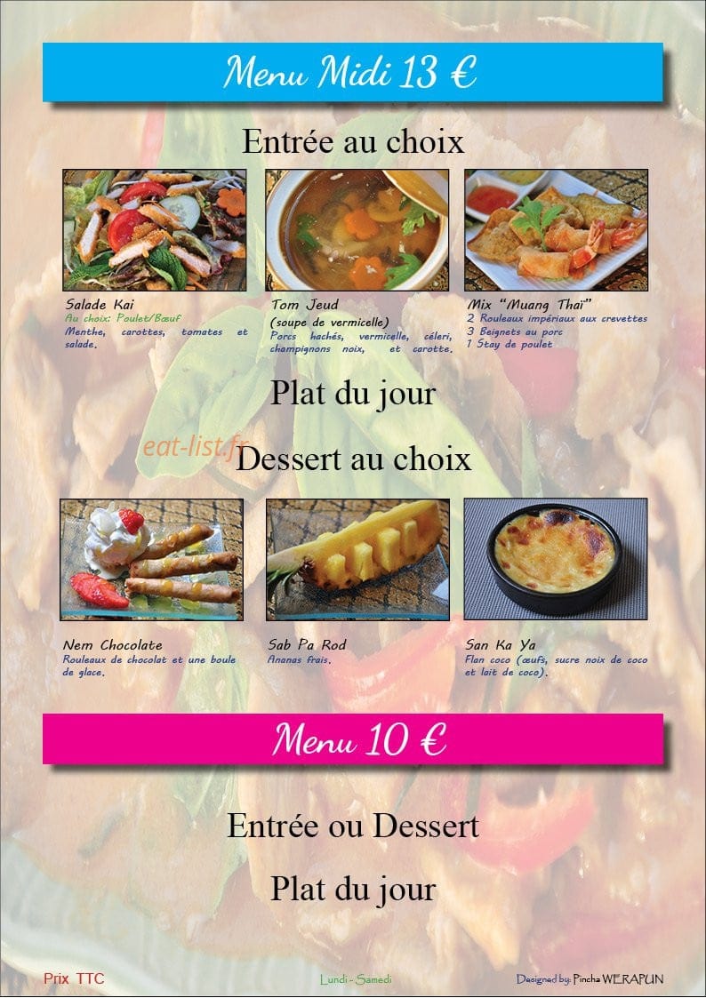 Muang Thai — carte page 8