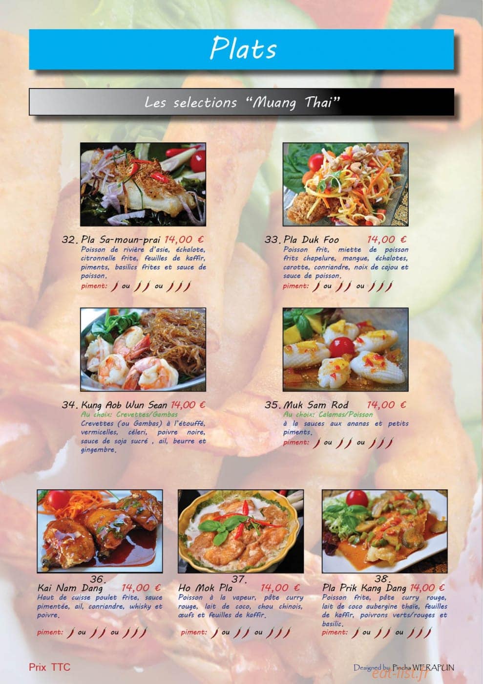 Muang Thai — carte page 5