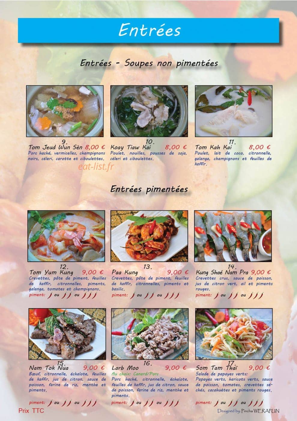 Muang Thai — carte page 2