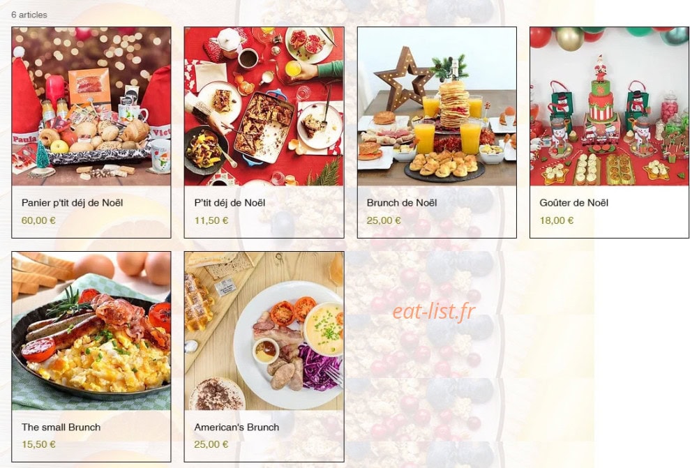 My breakfast — carte page 6