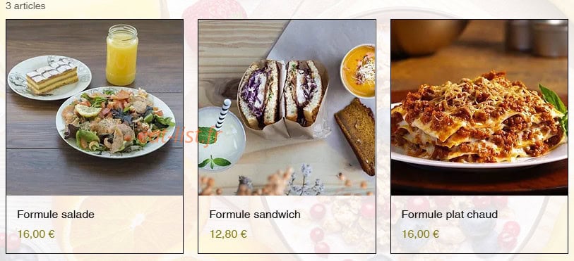 My breakfast — carte page 2