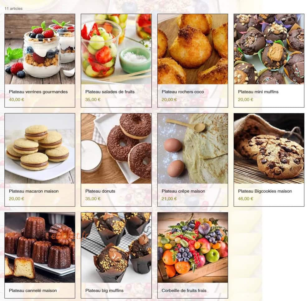 My breakfast — carte page 4