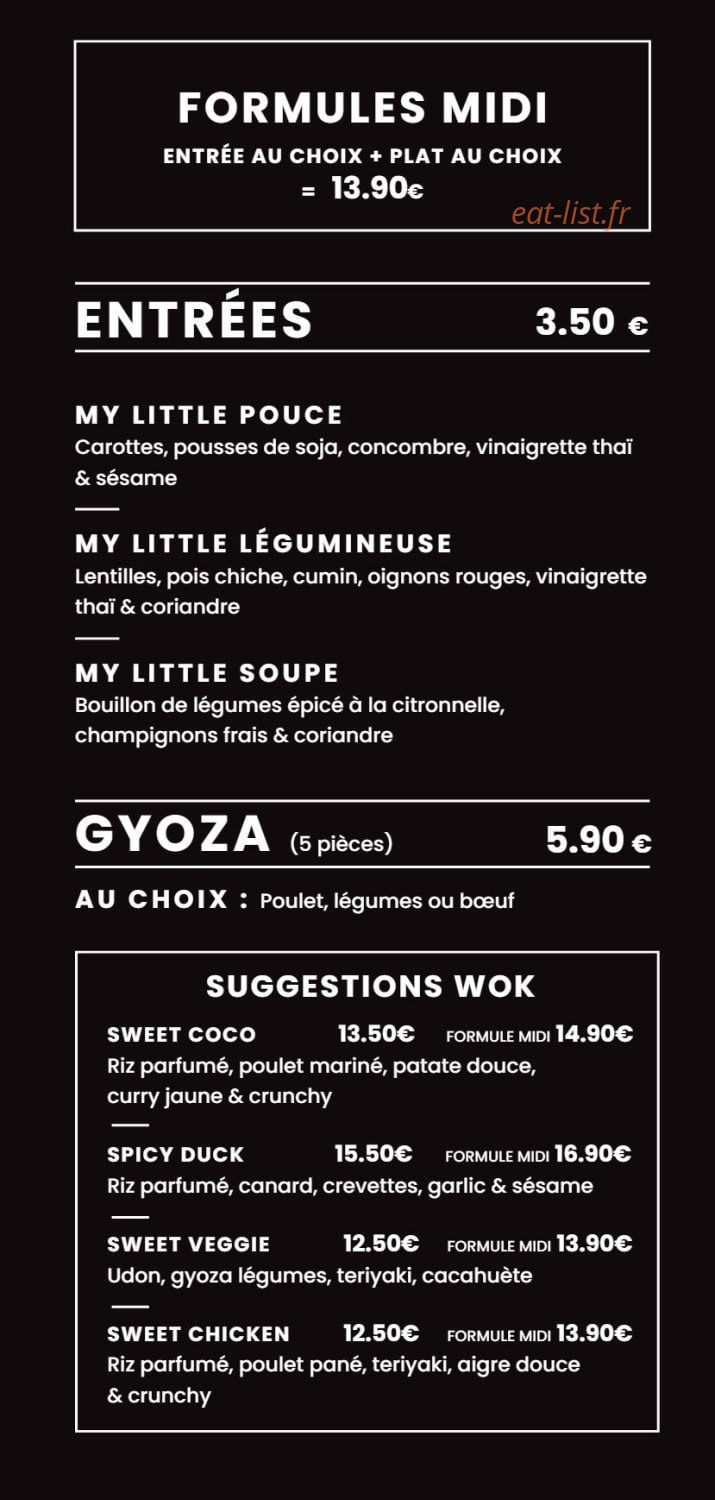 My Little Wok — carte page 2