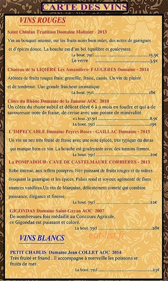 Narai Thai — carte page 13