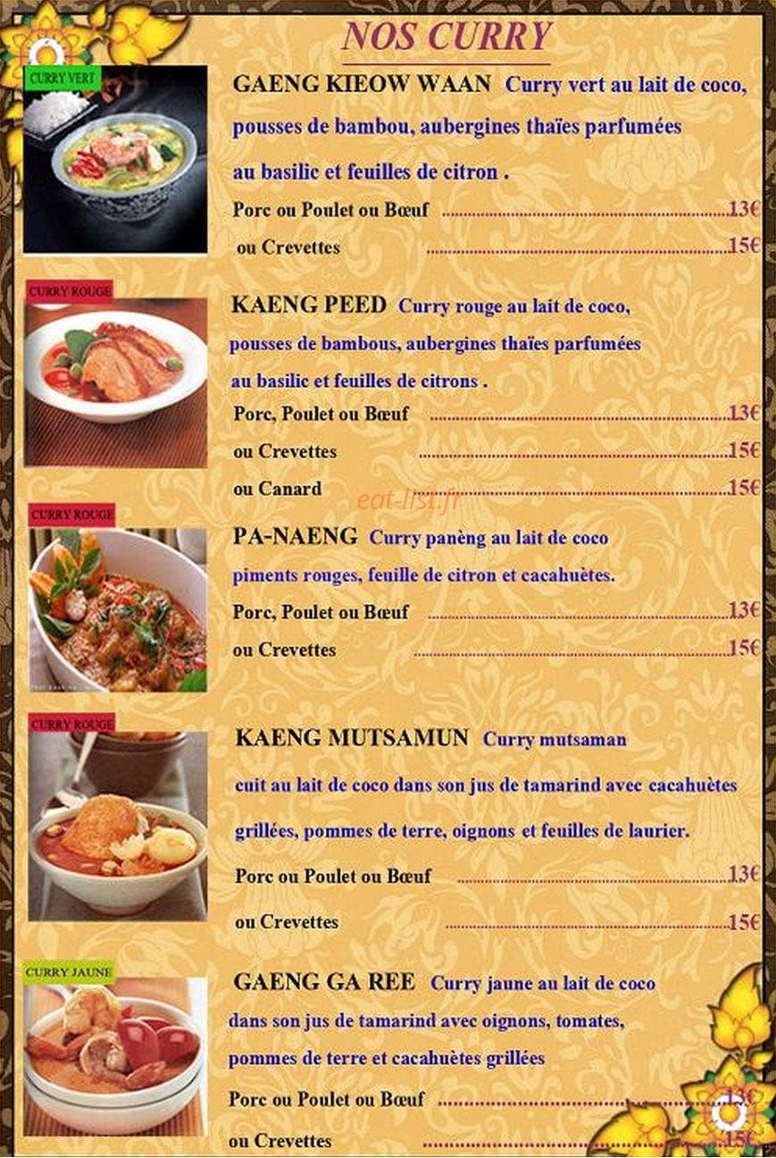 Narai Thai — carte page 5