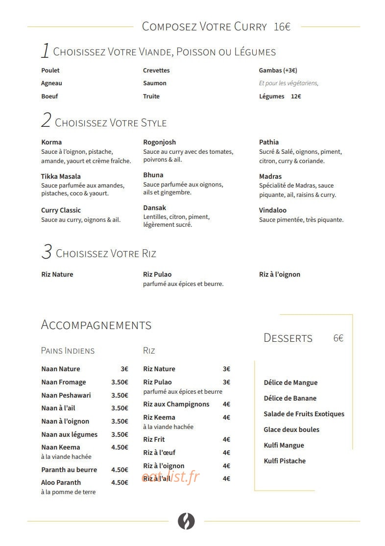 New Delhi Palace — carte page 3