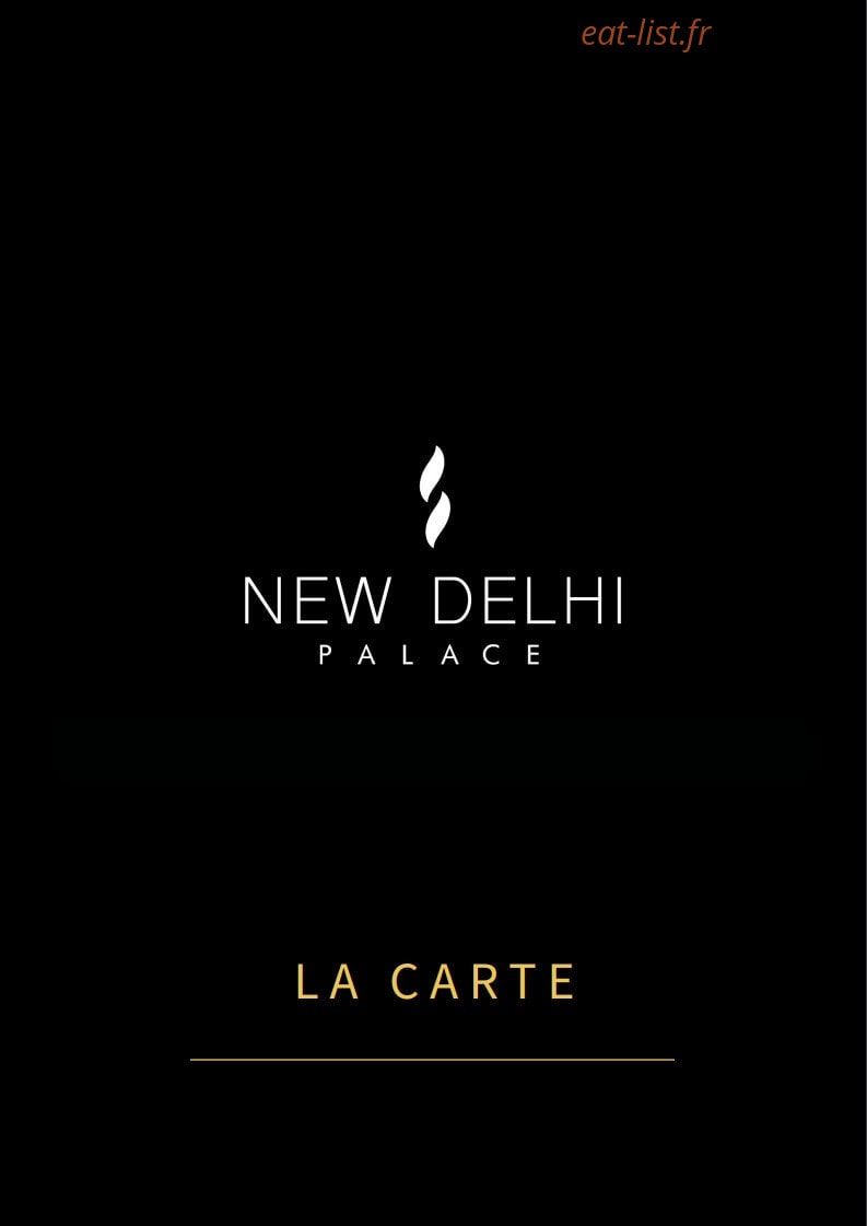 New Delhi Palace — carte page 1